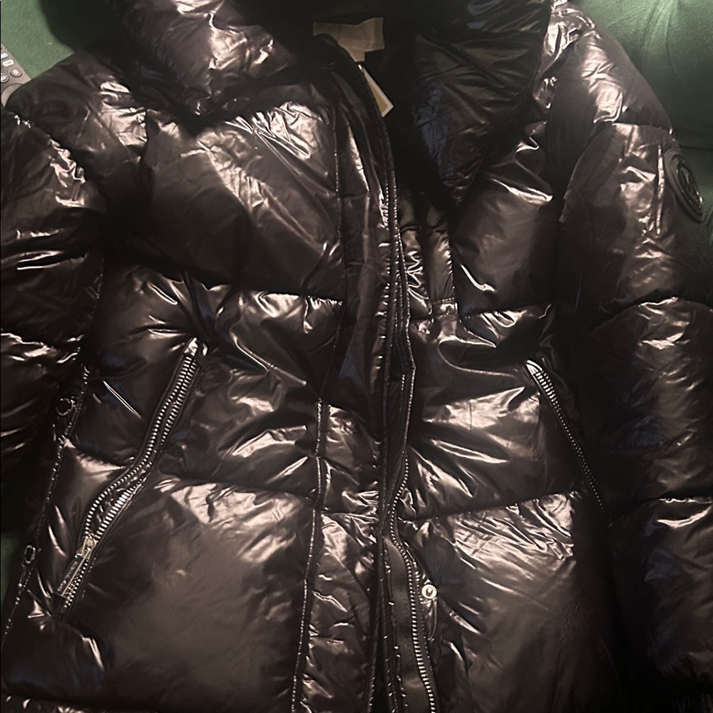 Michael Kors Shiny Black Puffer Jacket